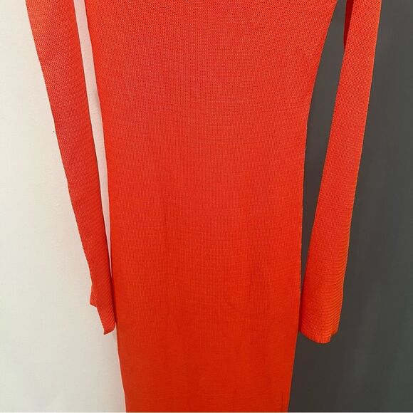Baobab Maxi Dress Orange Knit Eloisa Long Sleeve size XS - Picture 9 of 12